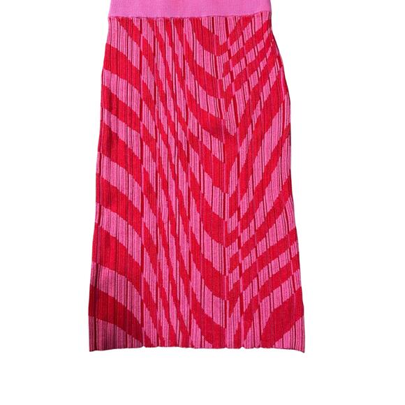 ASTR THE LABEL Women's Alana Skirt Size M In Pink & Red - Picture 4 of 12